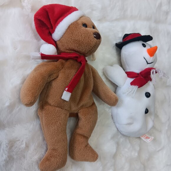 Ty beanie baby set of 2 - 1997 Teddy and 1996 Snowball with original tags - Picture 2 of 14